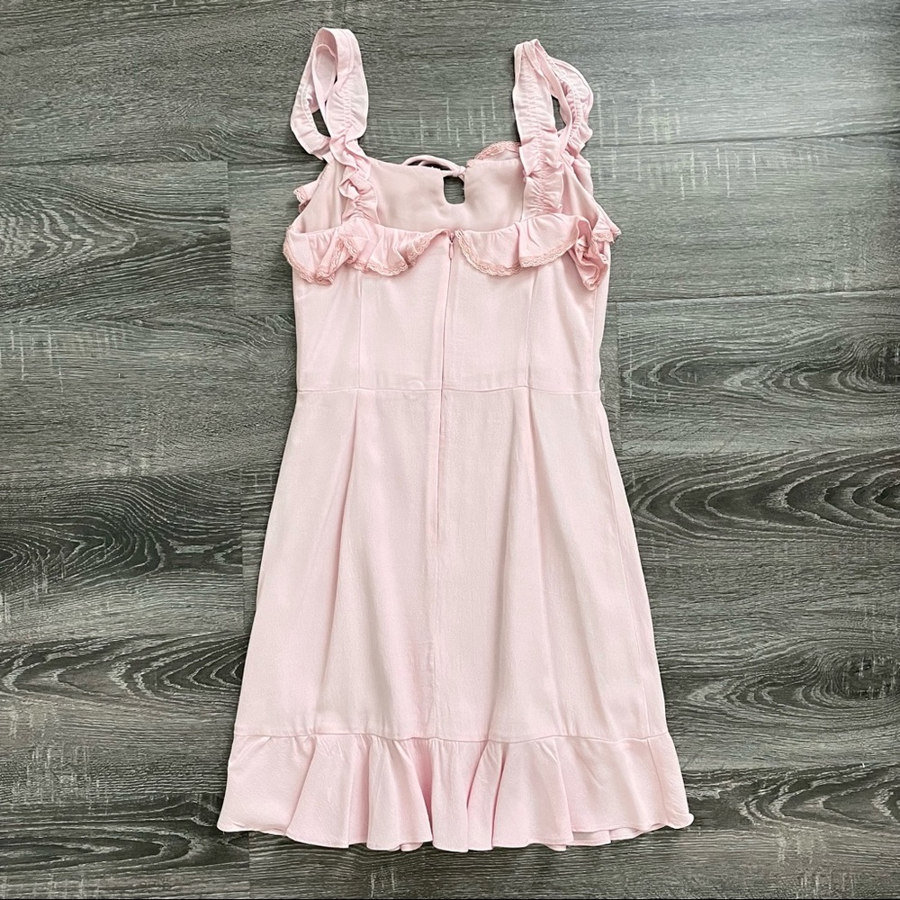Lucy Love Mini Ruffle Dress Size XS Baby Pink - Picture 2 of 5